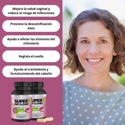 "Ultimas unidades"      Recupera tu Energía y Equilibrio Hormonal con Super Red Clover 🌸
