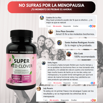 "Ultimas unidades"      Recupera tu Energía y Equilibrio Hormonal con Super Red Clover 🌸